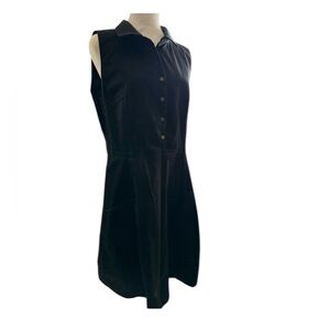 Calvin Klein Black Button-Up Sleeveless Dress